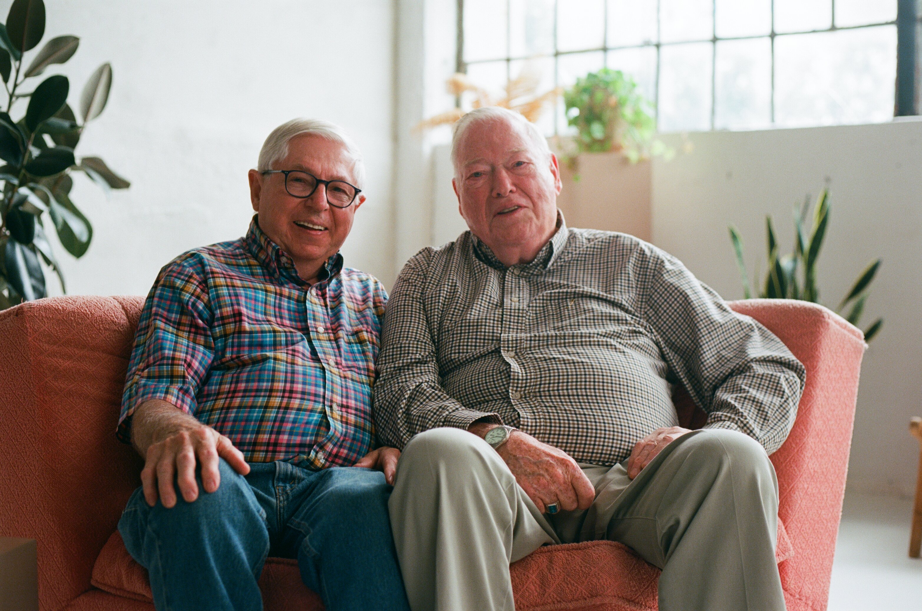 Bill Bartlett, a resident at one of the City of Toronto's Long-Term Care Homes, and his partner Walter
